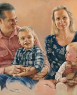 Obraz jsem maloval roku 2015 podle fotografie. Výhoda byla že jsem si mohl zákazniky sám nafotit. Obraz vznikal v krátkém čase necelého měsíce, což je na takto velký olej krátká doba, proto působý skicovitěji a svižněji.. Rozměr obrazu je 120x90cm